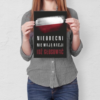 Plakat metalowy Nieobecni nie mają racji Prezent