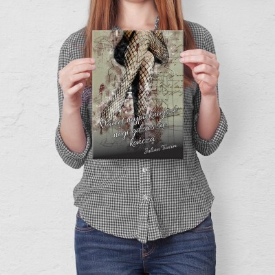 Plakat metalowy Najpiękniejsze nogi Prezent