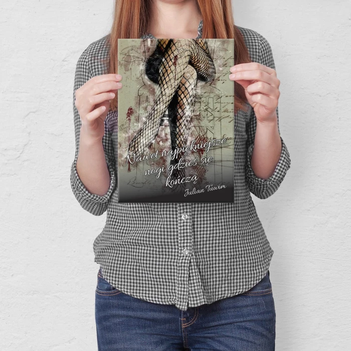 Plakat metalowy Najpiękniejsze nogi Prezent