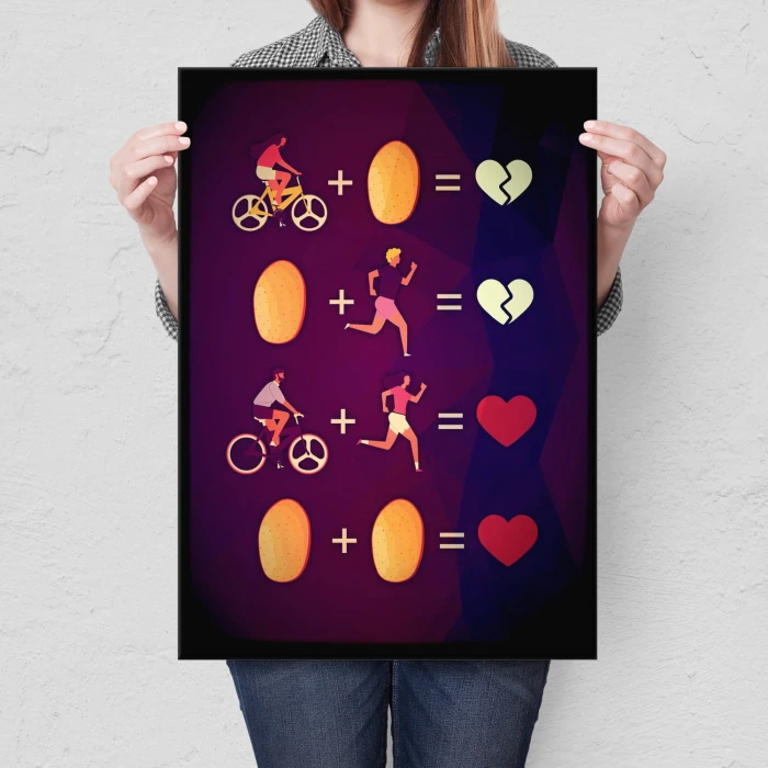 Plakat metalowy Love activity Prezent