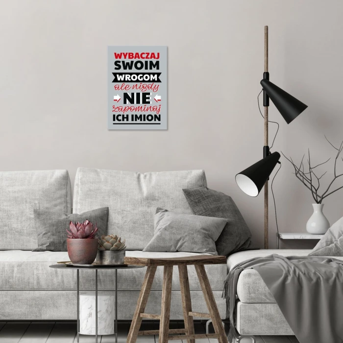 Plakat metalowy wybaczaj swoim wrogom Prezent