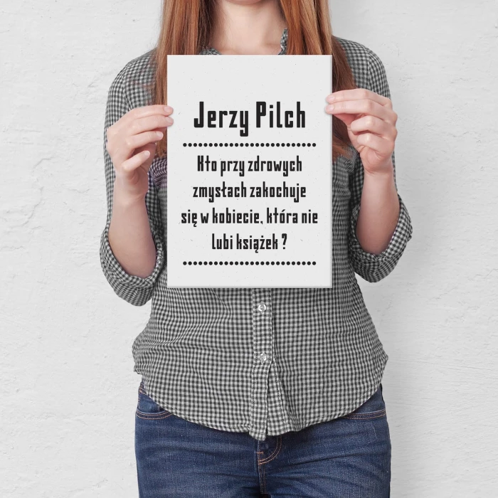 Plakat metalowy cytat z Pilcha Prezent