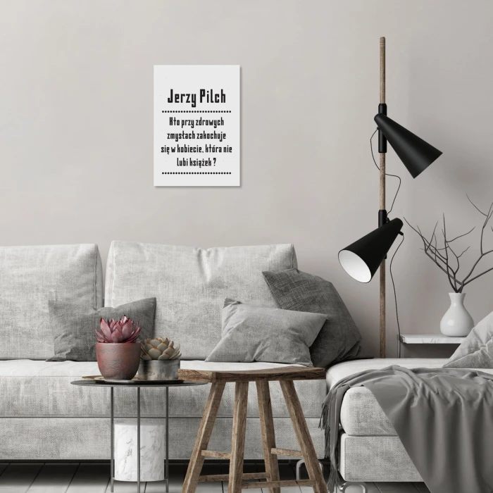 Plakat metalowy cytat z Pilcha Prezent