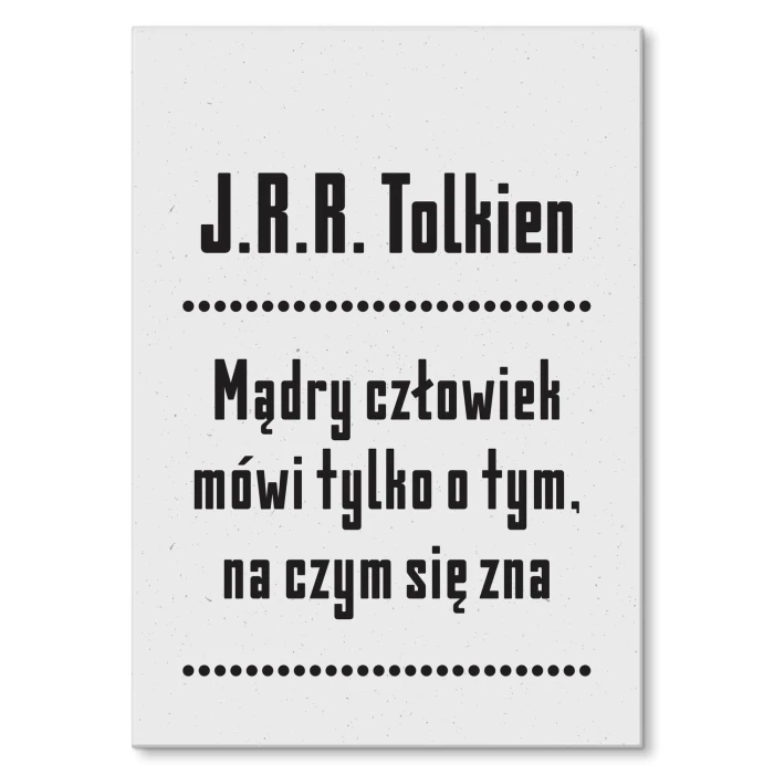Poster metal cytat z Tolkiena gift