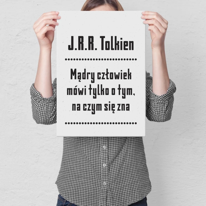 Poster metal cytat z Tolkiena gift