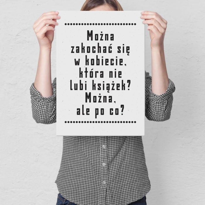 Plakat metalowy można się zakochać Prezent