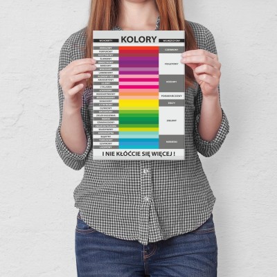 Plakat metalowy Kolory Prezent