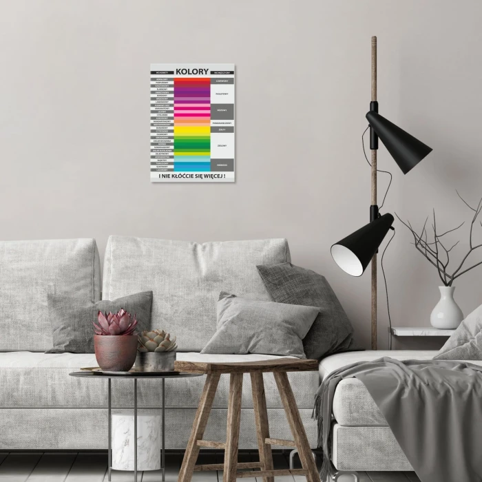 Poster metal Kolory gift