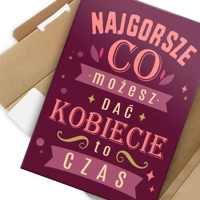 Poster metal kobieta i czas gift