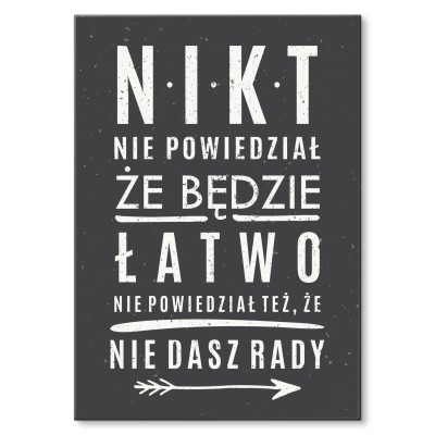 Poster metal nikt nie powiedział gift