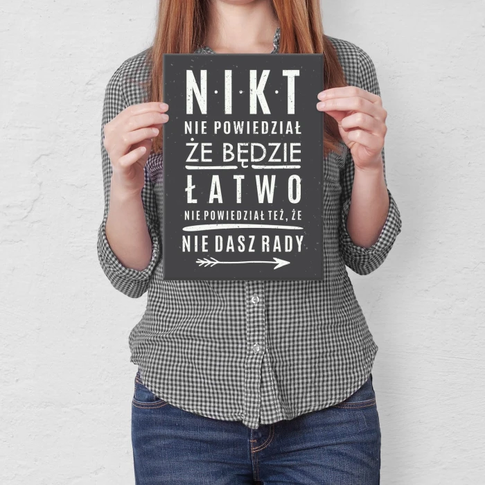 Poster metal nikt nie powiedział gift