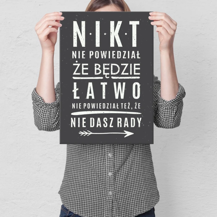 Poster metal nikt nie powiedział gift