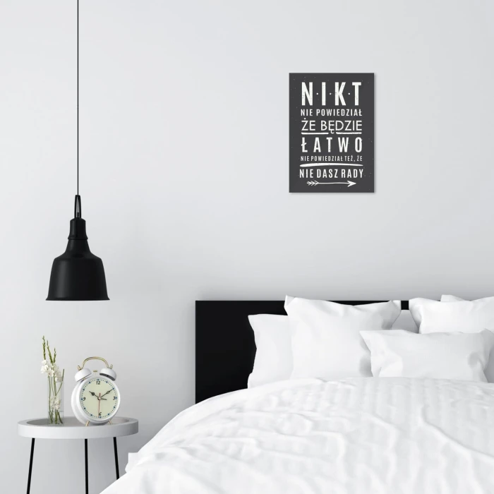 Plakat metalowy nikt nie powiedział Prezent