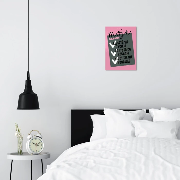Poster metal MOJE ZASADY gift