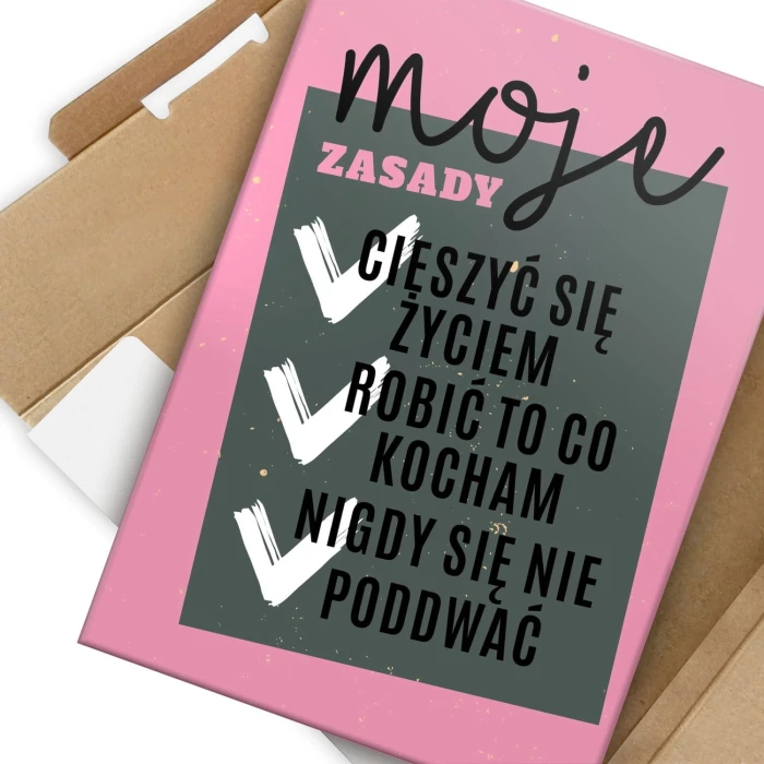 Plakat metalowy MOJE ZASADY Prezent