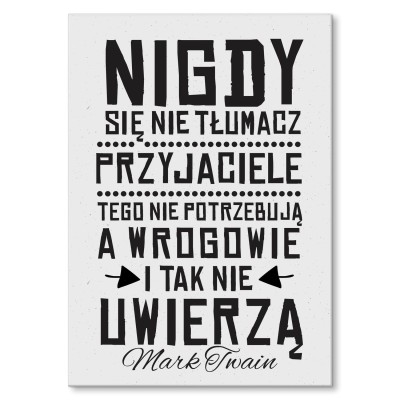 Poster metal Mark Twain Przyjaciele gift