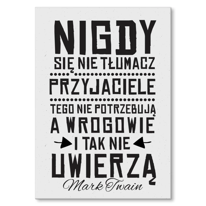 Plakat metalowy Mark Twain Przyjaciele Prezent