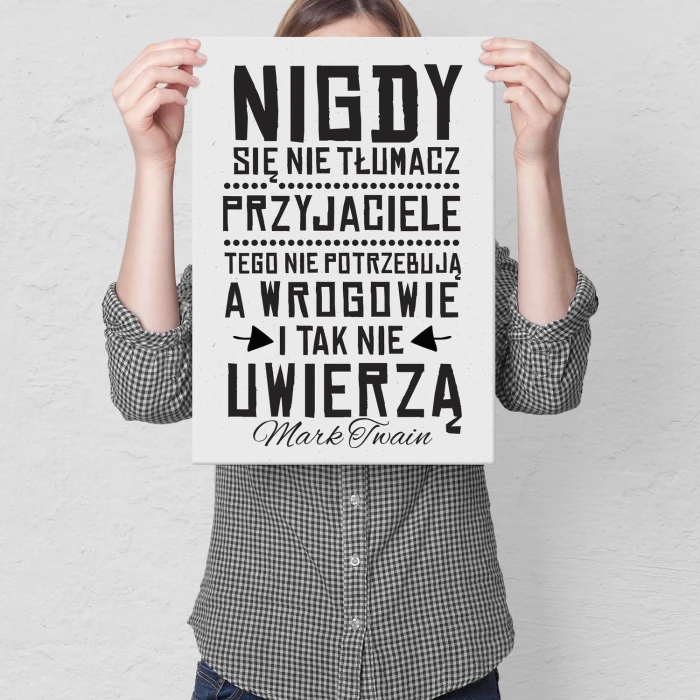 Plakat metalowy Mark Twain Przyjaciele Prezent