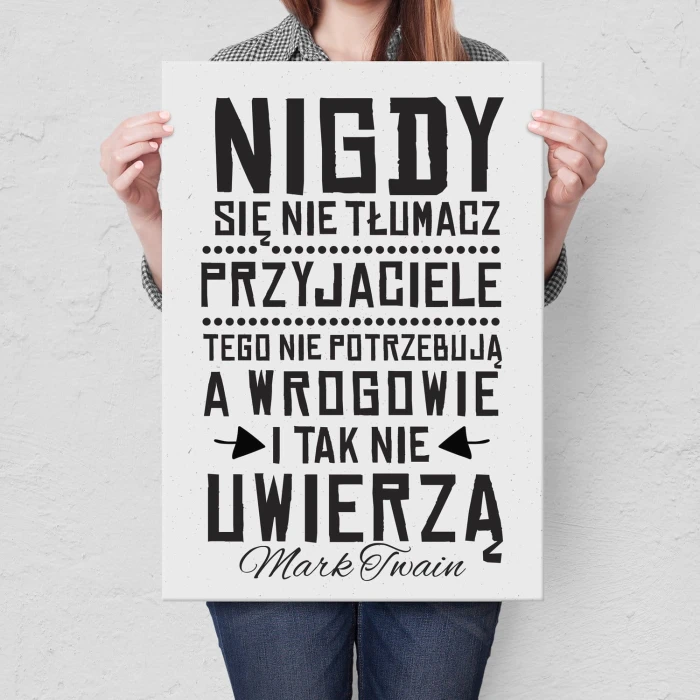 Poster metal Mark Twain Przyjaciele gift