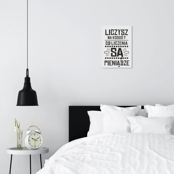 Plakat metalowy liczysz na kogoś Prezent