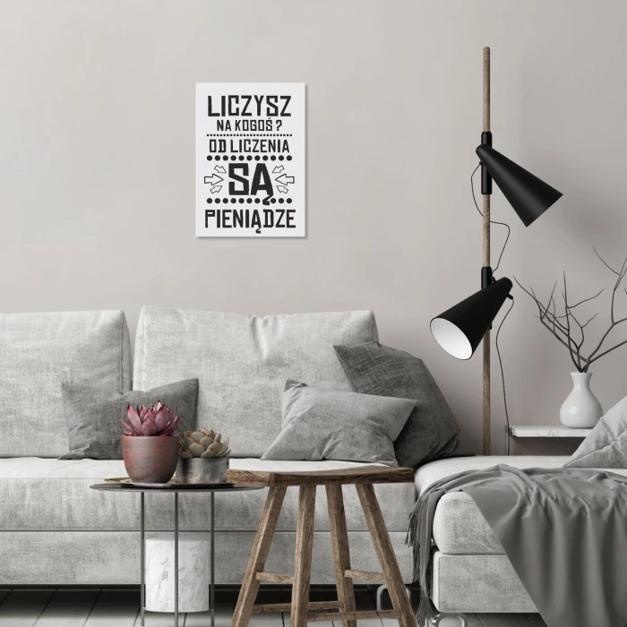 Plakat metalowy liczysz na kogoś Prezent