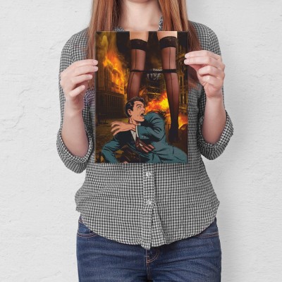 Plakat metalowy desire escape Prezent