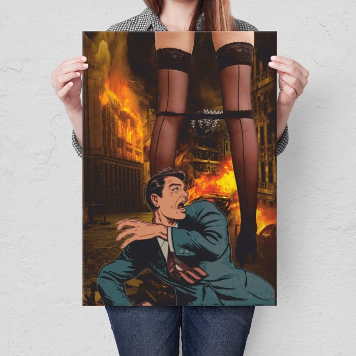 Plakat metalowy desire escape Prezent