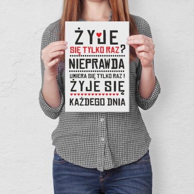 Plakat metalowy Umiera się tylko raz Prezent