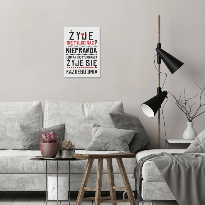 Plakat metalowy Umiera się tylko raz Prezent