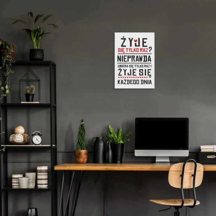 Plakat metalowy Umiera się tylko raz Prezent