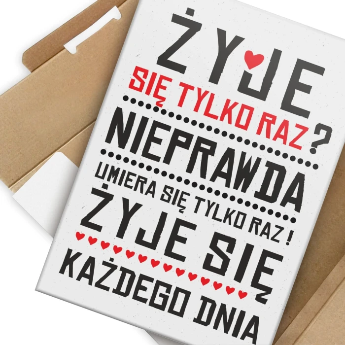 Plakat metalowy Umiera się tylko raz Prezent
