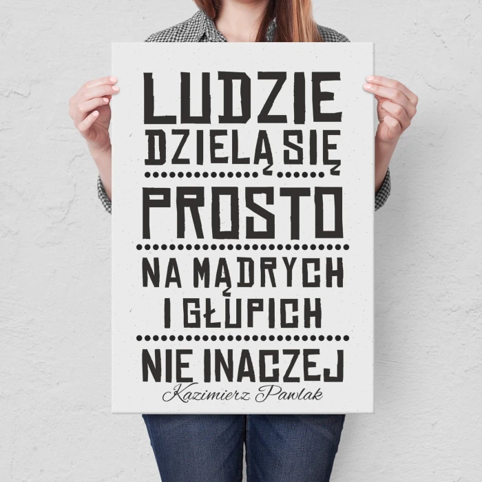 Poster metal Ludzie dzielą się prosto gift
