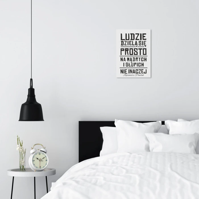 Plakat metalowy Ludzie dzielą się prosto Prezent