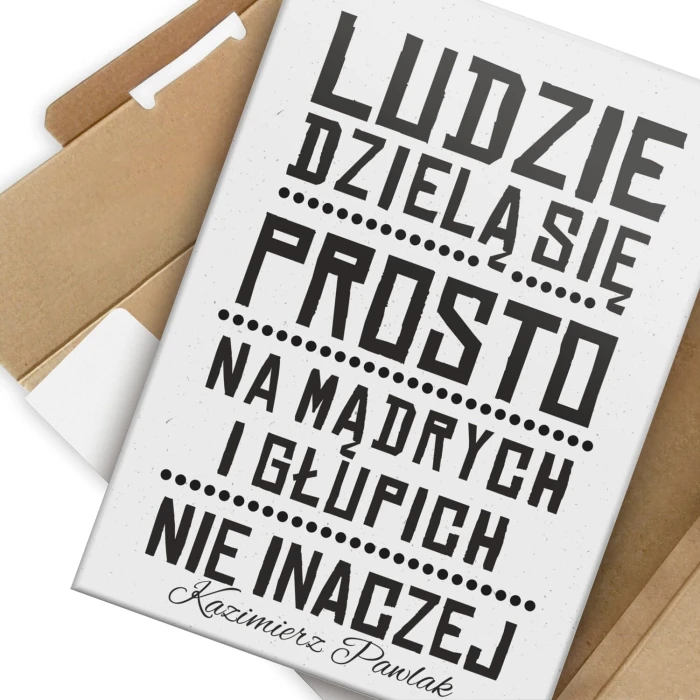 Poster metal Ludzie dzielą się prosto gift