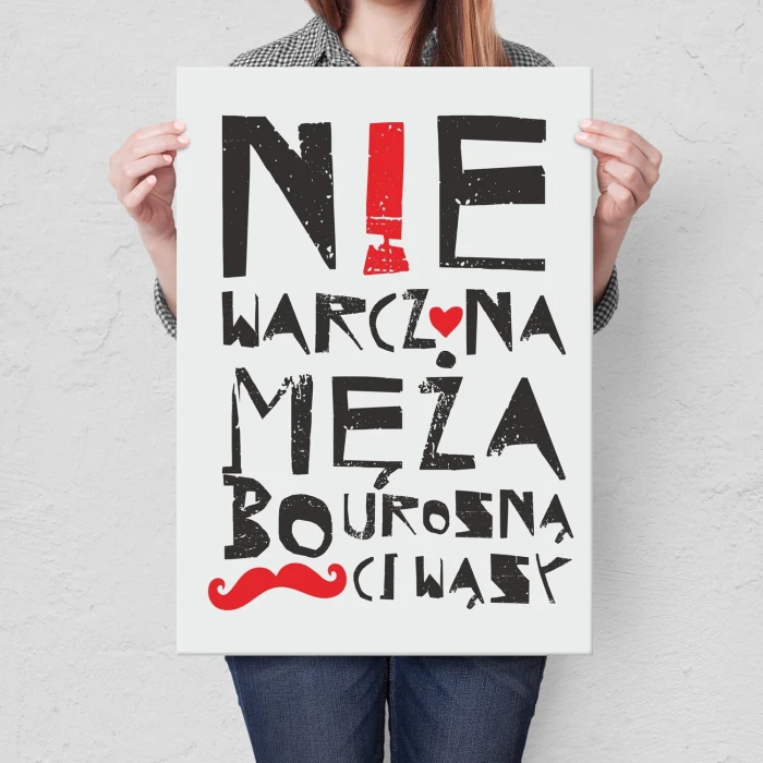 Poster metal nie warcz na męża gift