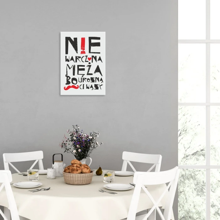 Poster metal nie warcz na męża gift