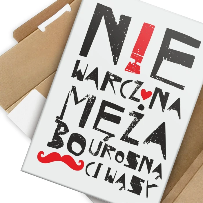 Plakat metalowy nie warcz na męża Prezent