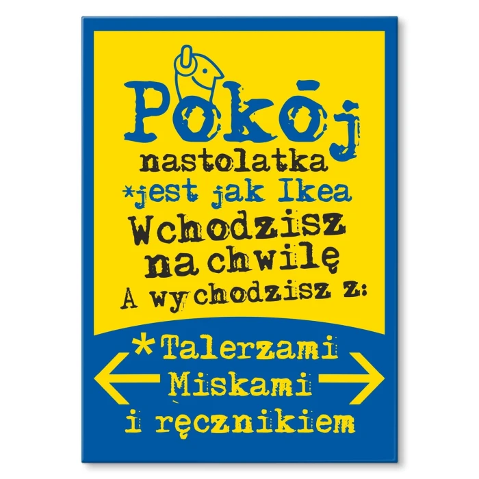 Plakat metalowy pokój nastolatka Prezent