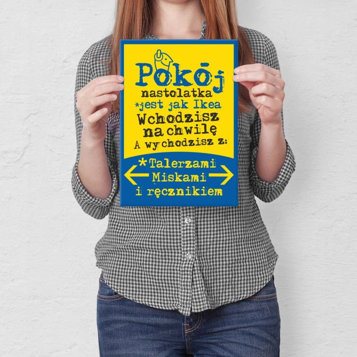 Plakat metalowy pokój nastolatka Prezent