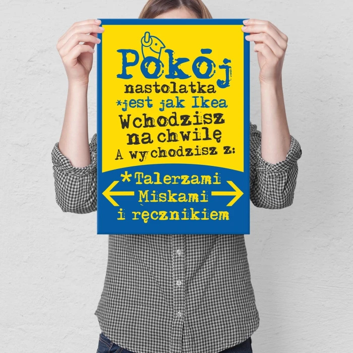 Plakat metalowy pokój nastolatka Prezent