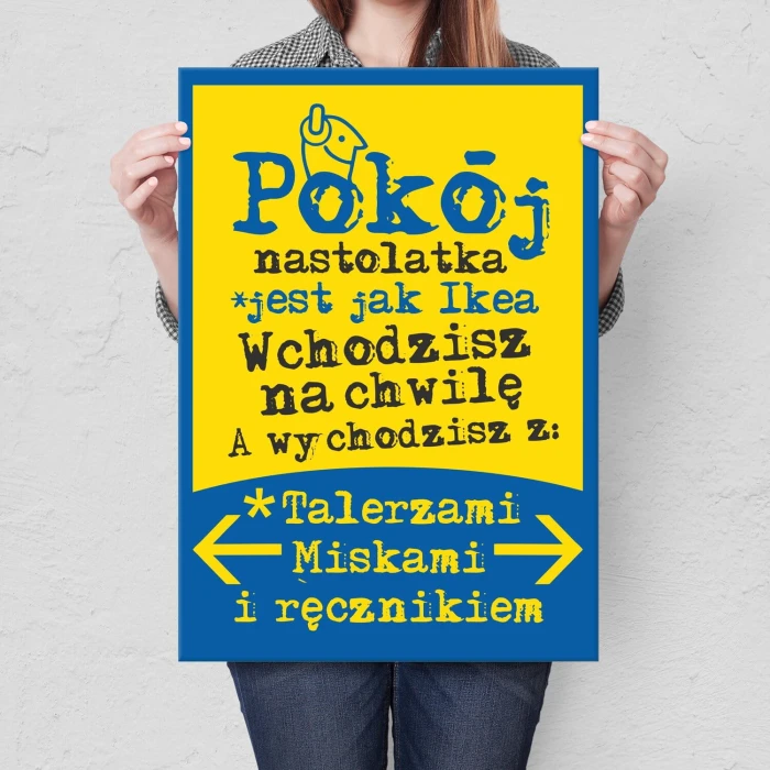 Plakat metalowy pokój nastolatka Prezent