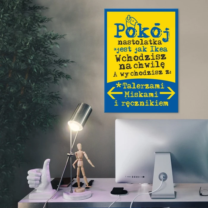 Plakat metalowy pokój nastolatka Prezent