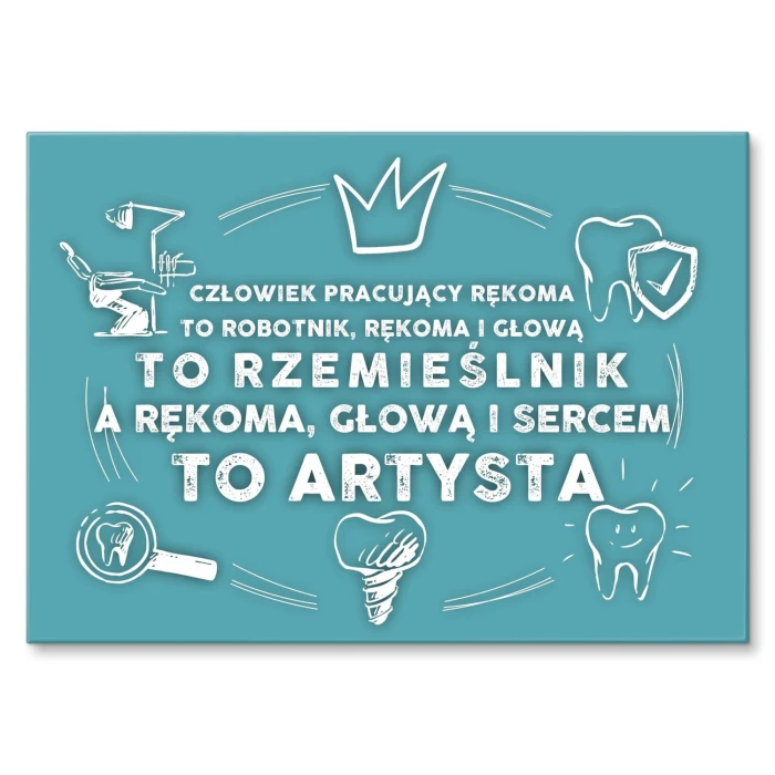 Poster metal dentysta artysta gift