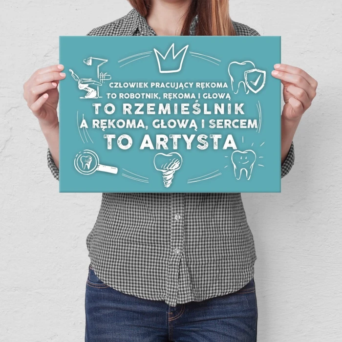 Poster metal dentysta artysta gift