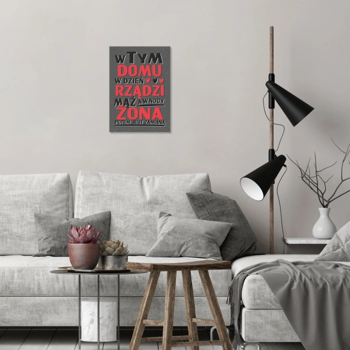 Poster metal w dzień mąż w nocy żona gift