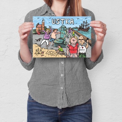 Plakat metalowy Ustka Prezent