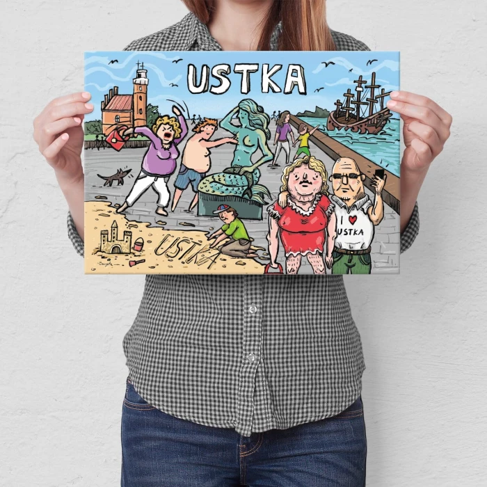 Plakat metalowy Ustka Prezent