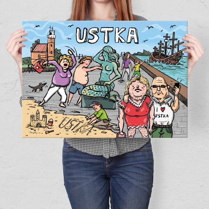 Plakat metalowy Ustka Prezent
