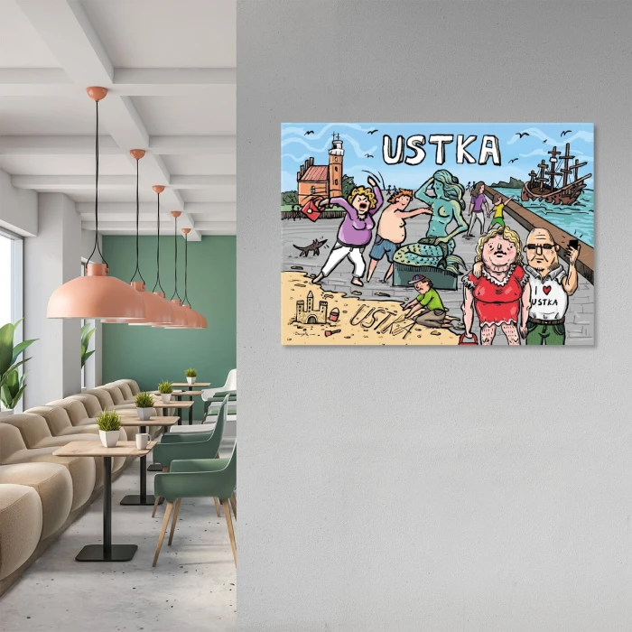 Plakat metalowy Ustka Prezent