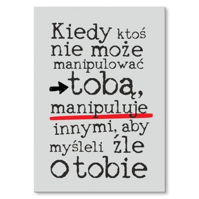 Poster metal Manipulacja gift